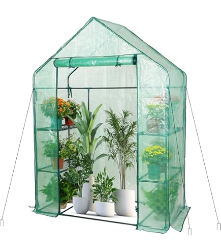 Amazon.co.jp: Pugrwei 大型 ビニールハウス 温室 ビニール温室 簡易